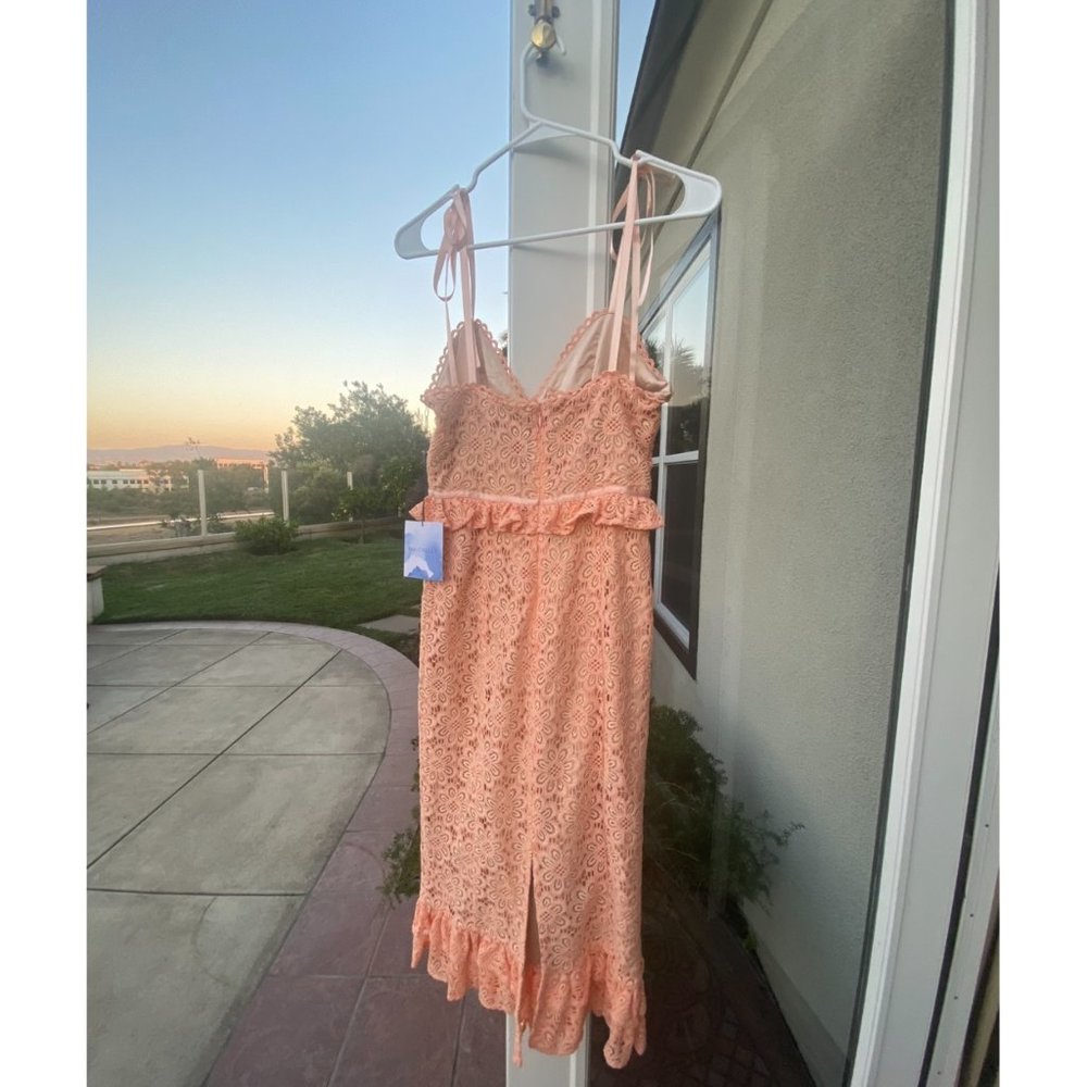 MAJORELLE - Peach Ellington Midi Dress (S) - Picture 4 of 6